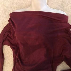 Burgundy Off Shoulder Top